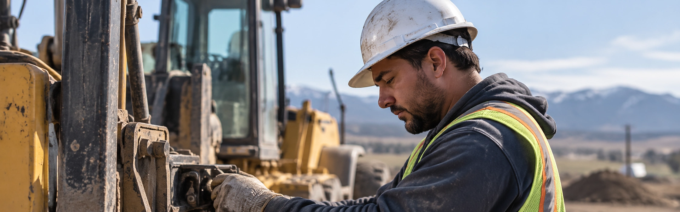 Idaho skilled trades worker servicing heavy equipment