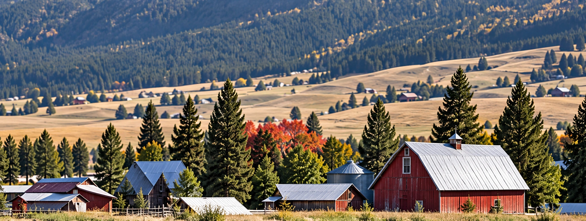 Rural Idaho community and landscape