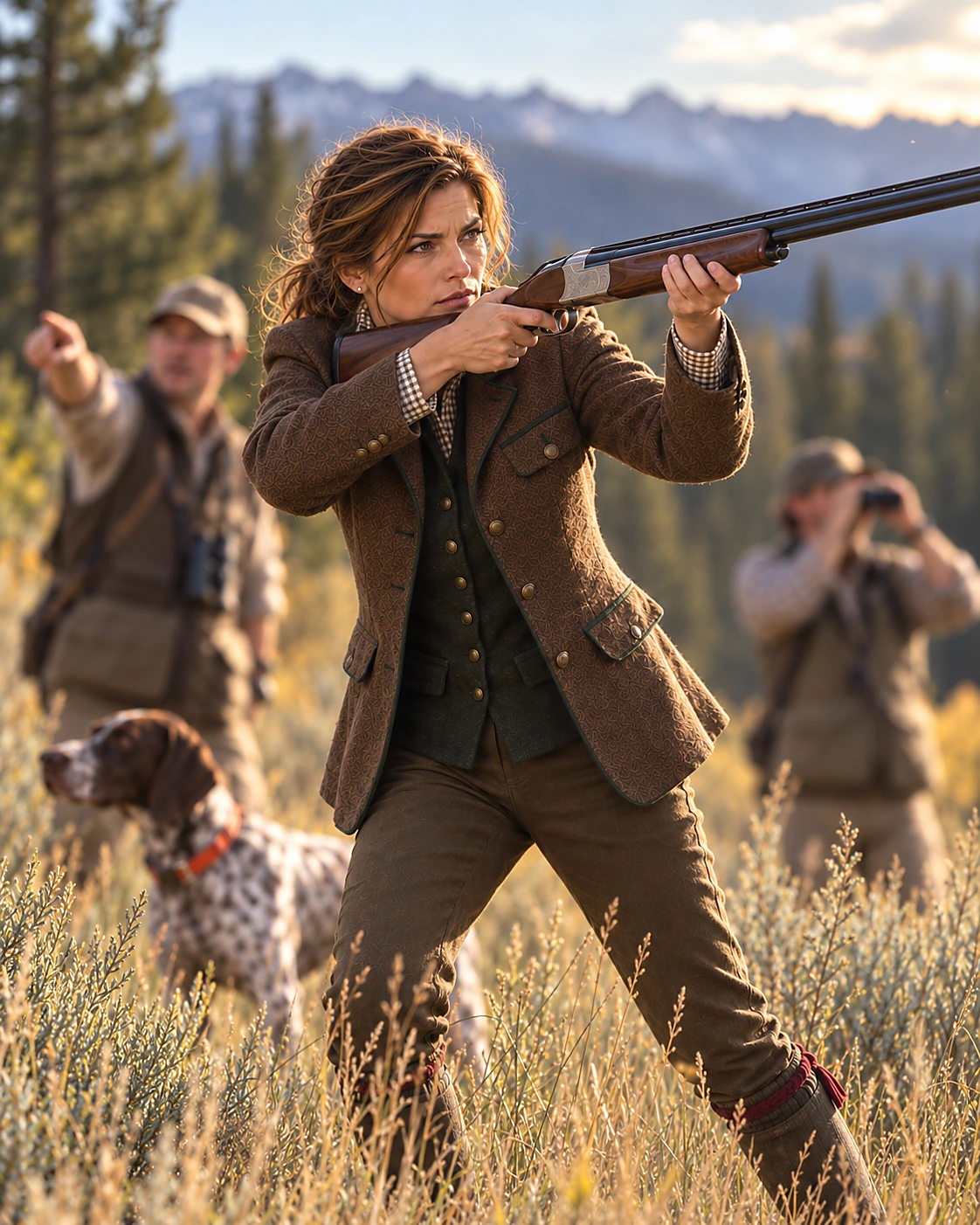 Camille Chastain hunting in the Idaho mountains