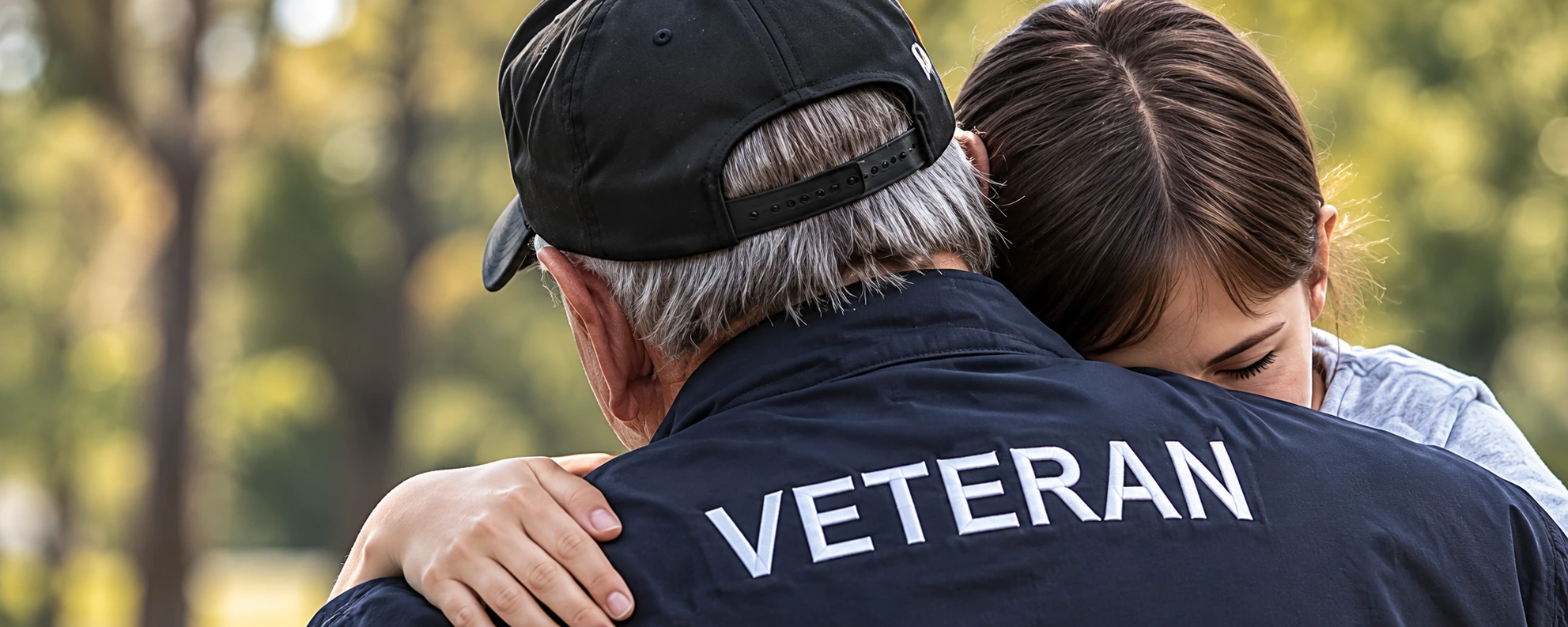 An older Idaho veteran embracing a family member